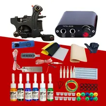 Профессиональный набор для татуировок, пулеметы черного цвета, иглы для нанесения чернил