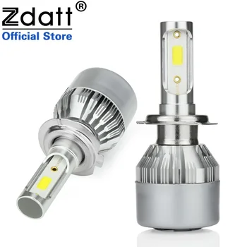 

Zdatt H7 LED Canbus H4 9005 HB3 9006 HB4 LED Car Headlight Bulbs Super Bright 80W 12V 8000LM 6000K COB Chip LED Auto Fog Lights