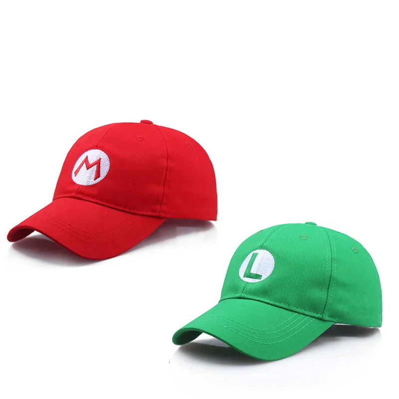 Аниме Супер шапка Марио Кепка Luigi Bros Косплей Бейсбол карнавальный костюм на