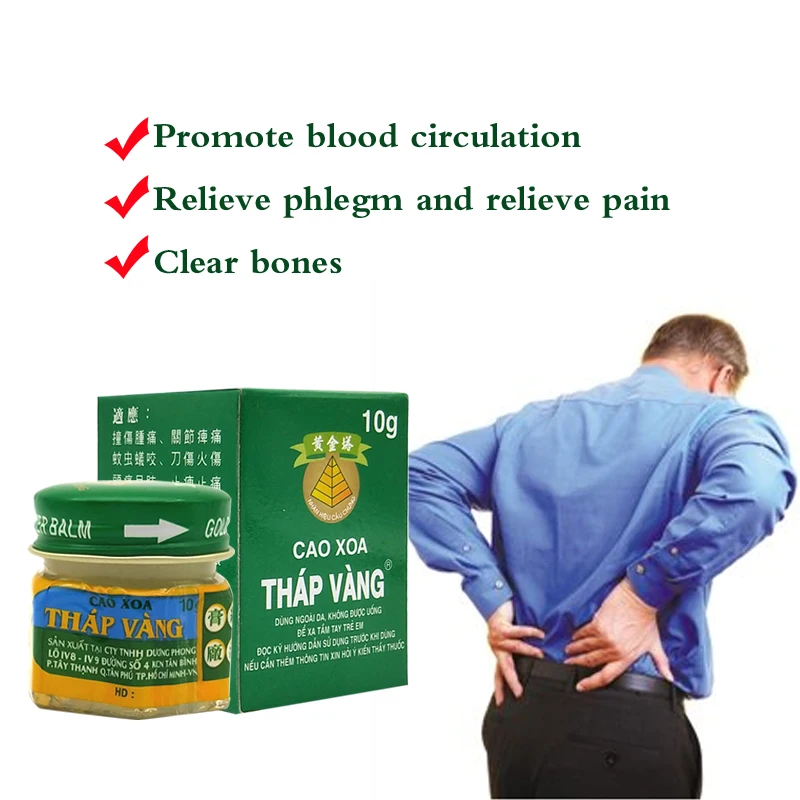 

Vietnam Gold Tower Balm Tiger Balm Active Cream Muscle Aches Extra Strength Pain Relieving Arthritis Joint Pain