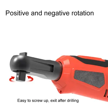 

Rechargeable Cordless Electric Ratchet Wrench 1.7Ah 12V Right Angle 3/8" Wrench Tools _WK