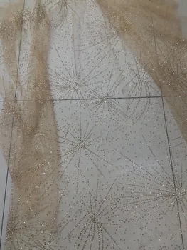 

new African embroidery lace with sparkle glitter special fabrics for SH-079 party clothing