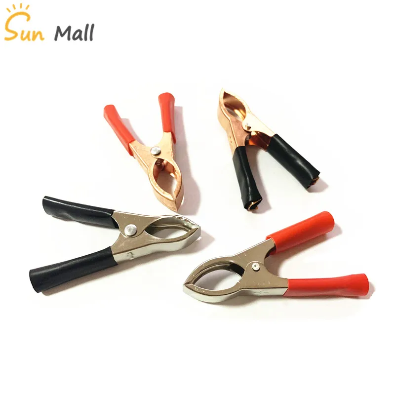 

1PC Plastic Boot Coated Metal Battery Alligator Clips 75mm 30A