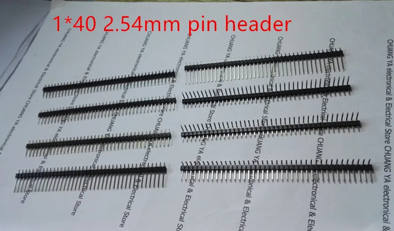 

2.54mm 1*40P single row pin or female header Connector Straight Curved special long iron copper Gold-plated needle