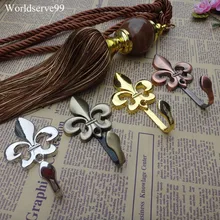 Цинковый сплав штора с цветами с завязкой сзади Tieback держатели Настенные Крючки вешалка, Декор для дома