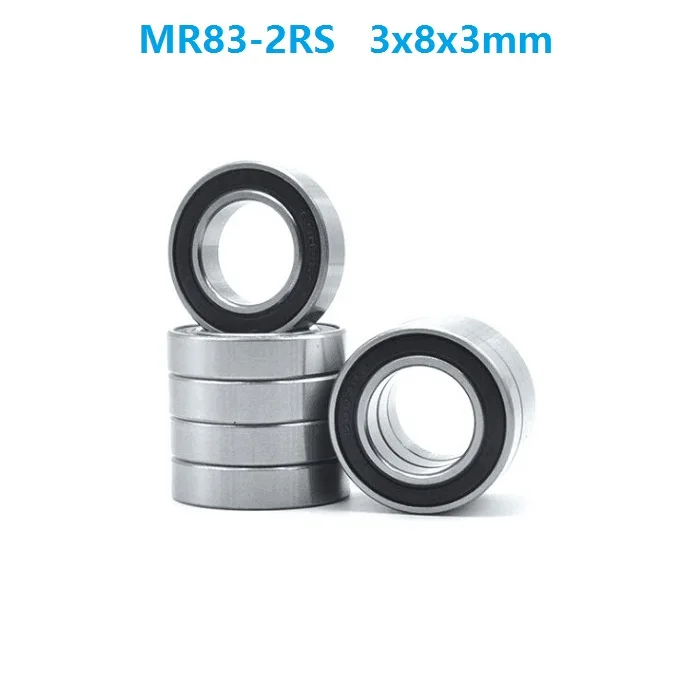 50 шт. подшипники MR83RS Φ MR83 RS 2RS 3x8x3 мм с резиновым уплотнением миниатюрный