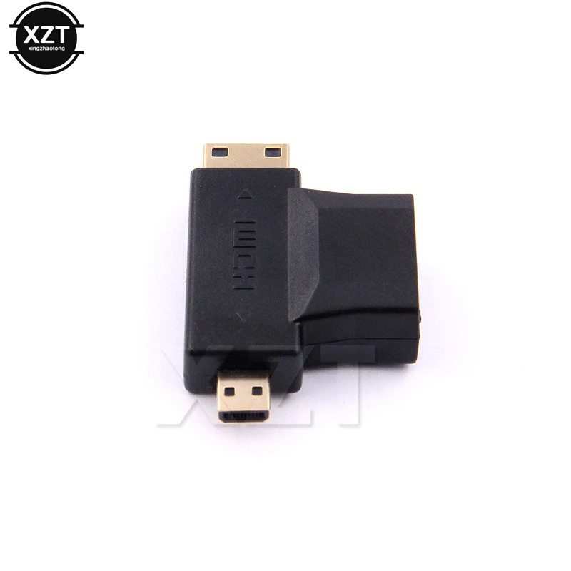 Для HDTV 1080 P HDMI кабели высокого Скорость 3 in1 Micro HDMI Мужской+ кабель HDMI-male к HDMI 1,4 Женский конвертер Кабель-адаптер