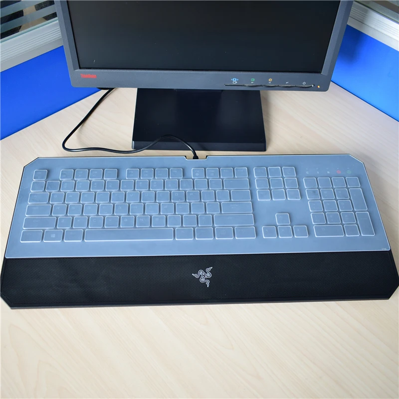 Для razer Deathstalker эфирный Deathstalker Chroma Силиконовый пылезащитный механический защитный чехол для клавиатуры - Цвет: clear