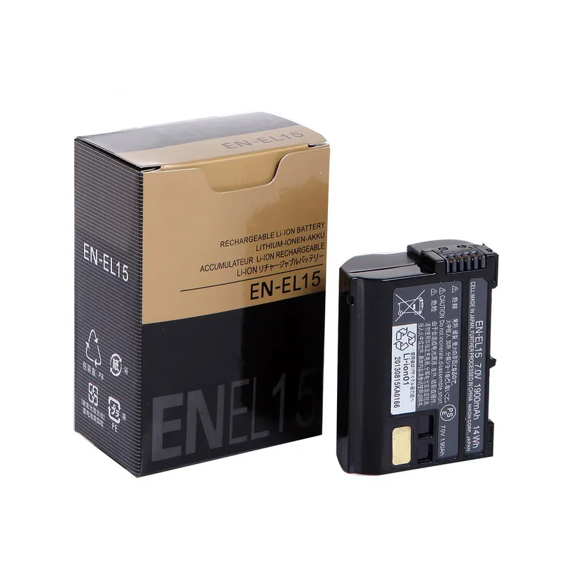 

10pc/lot EN-EL15 batteries EN EL15 Camera Battery pack For Nikon D600 D610 D600E D800 D800E D810 D7000 D7100 d750 V1 MH-25