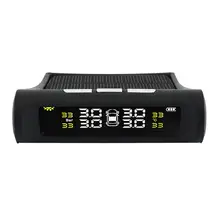Автомобильная система контроля давления в шинах TPMS Беспроводная система автоматической сигнализации с ЖК-дисплеем и 4 датчиками для автомобиля