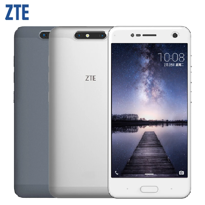 Оригинал ZTE Blade V8 Мобильный Телефон RAM 4 ГБ ROM 64 Octa Core 5.2 дюймов Android 7.0 Двойная Камера