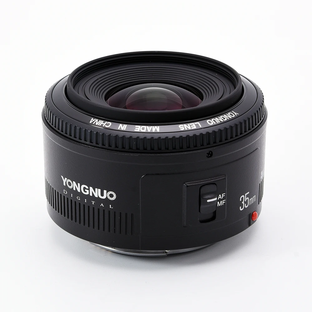 Объектив Yongnuo 35 мм YN35mm F2 широкоугольный объектив с большой апертурой фиксированный объектив с автофокусом для canon