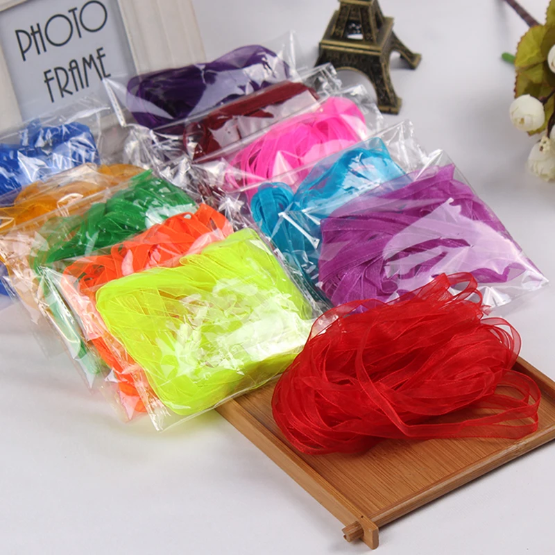 

6mm Cheap Organza Ribbon (10 Meters/lot) Decorative Gift Packing Wedding Crafts Christmas Gift Wrap Handmade DIY Material