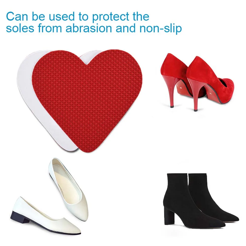 Red Shoe Sole Protector for High Heels, Red Bottom Protectors, Shoe Grips  on Bottom of Shoes,No Slip Shoe Pads, Sole Sticker (2 Pairs Red Sole