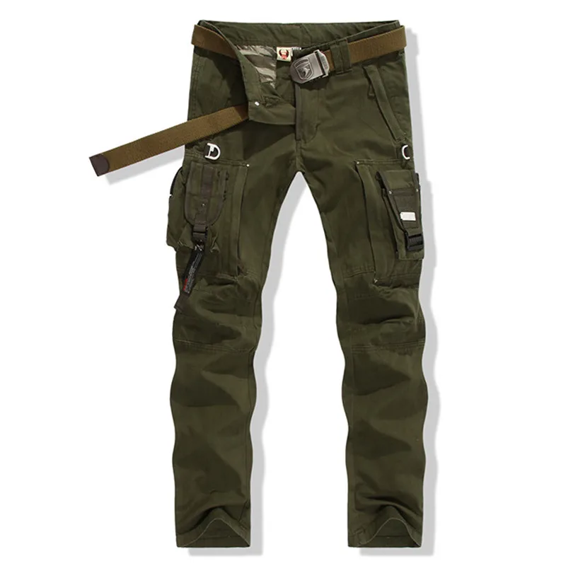 

MORUANCLE New Mens Casual Cargo Pants With Multi Pockets Outerwear Tactical Pants Military Style Work Pants For Man Size 27-38