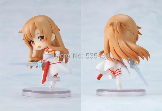 Billige NEUE Heiße 6 Teile satz Schwert Art Online Kirigaya Kazuto Yuuki Asuna action figure spielzeug Weihnachten spielzeug no box
