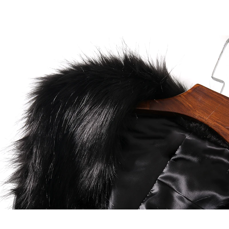GOPLUS Women Faux Fur Vest Fashion Faux Patchwork PU Leather Winter Warm Sleeveless Jackets Women Artificial Fur Collar Coats