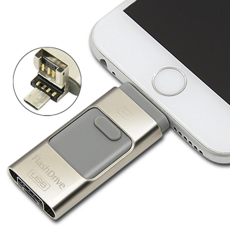 

Compatible iOS10 all versions OTG Usb Flash Drive Pen Drive Pendrive Usb Stick 8GB 16GB 32GB 64GB 128GB For iPhone 5/6/7/ipad