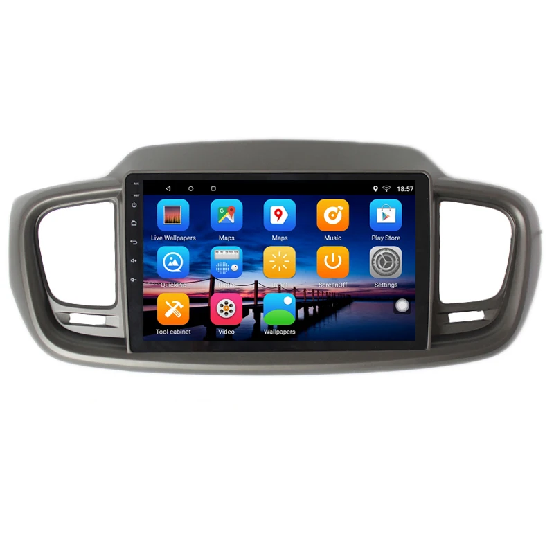 Discount 10" 2+32G 2.5D IPS Android 8.1 Car DVD Multimedia Player GPS for KIA sorento 2015 2016 2017 audio car radio stereo navigation 15