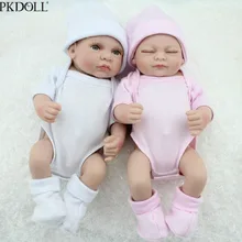 NPKDOLL 10 дюймов мини новорожденный детский игровой домик игрушки Полное виниловое тело куклы Reborn Baby Twins куклы для детей игрушки для девочек