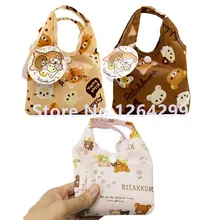 Новая мода Rilakkuma Девушки Женщины Большие водонепроницаемые Складные хозяйственные сумки для детей