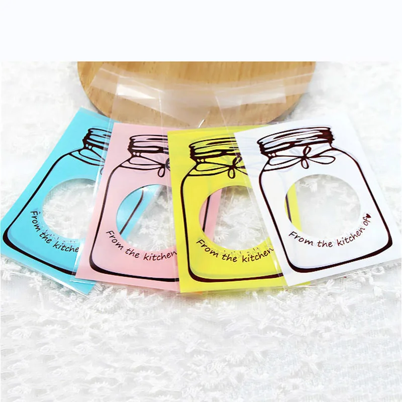 

100Pcs 7X10Cm Self-Adhesive Candy Bag Bottle Pattern Cookies Bag Christmas Decoration Wedding Gifts For Guests Party Decoration