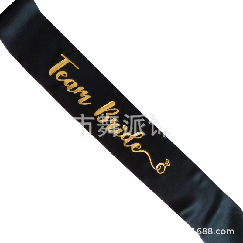 Bride to Be Sash with Diamond Ring Bachelorette Party Sash for Hen Party Wedding Bridal Shower Black with Gold Letter PAT21 (4)