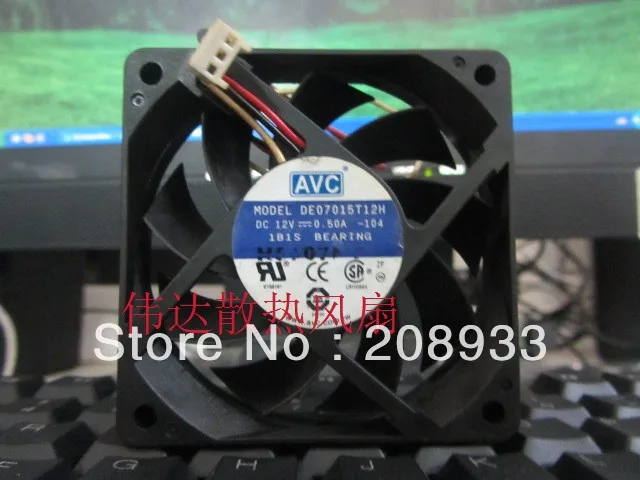 

For AVC DE07015T12H 12V 0.5A 7CM 7015 3 single ball line CPU cooling fan