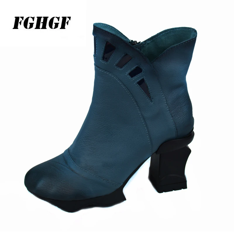 

High top lace-up high heel denim students' camouflage canvas shoes of the new women's shoes fall and winter 2018