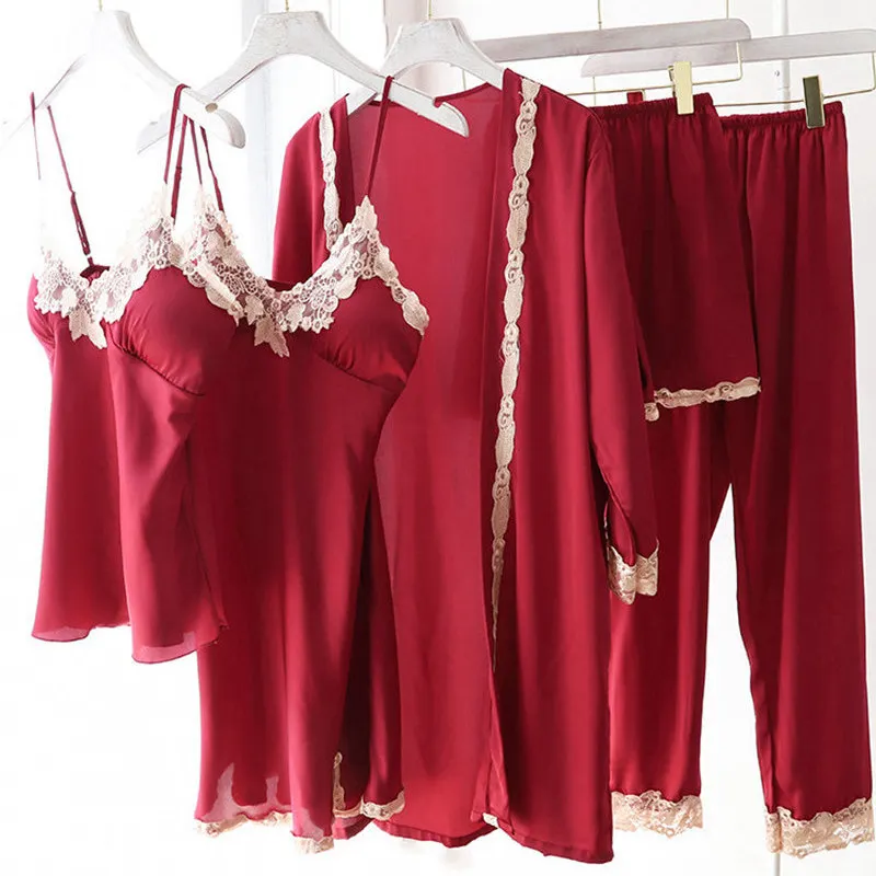 Women's Attractive Lace Pyjamas Set-3