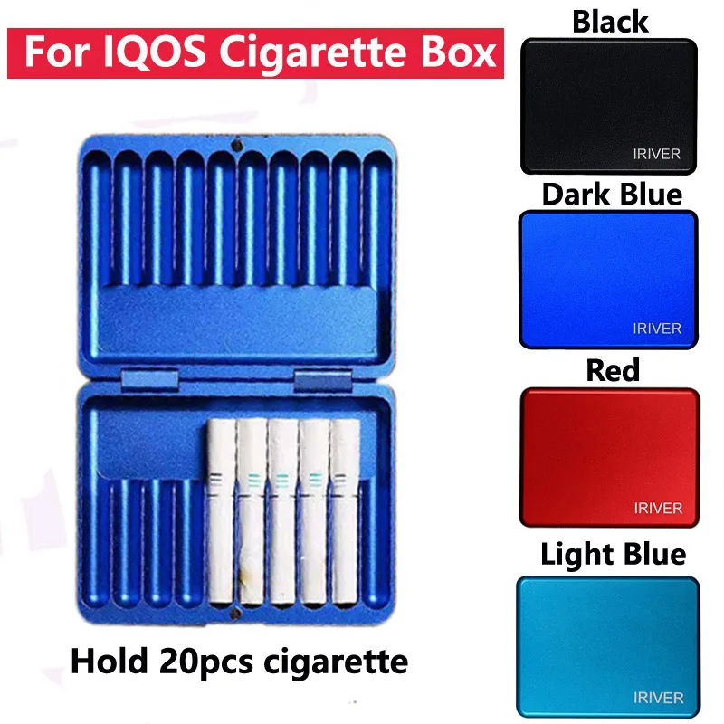 

Magnetic Open Cigarette Box For IQOS Sleeve Aluminum Case For IQOS 2.4 Plus E Cigarette Accessories 20PCS Cigarette Storage box