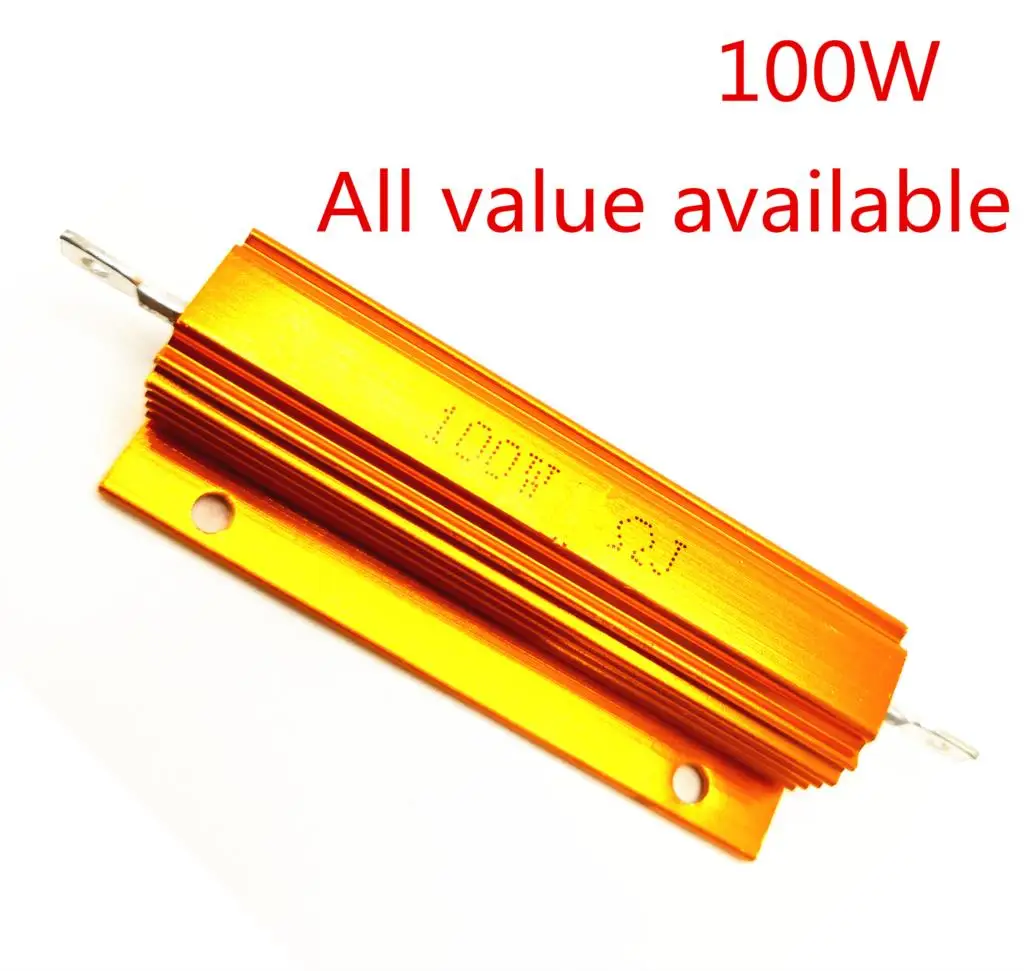 

1PCS 100W 500R 1KR 1.5R 1.8R 2.2R 2.4R Aluminum Power Metal Shell Case Wirewound Resistor 500 1K 1.5 1.8 2.2 2.4 ohm 100W 5%