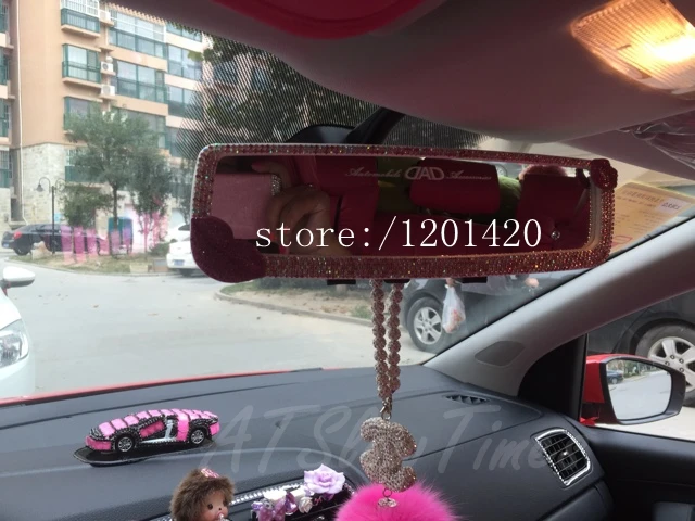 Sparkly Glitter Woman Rear View Mirror Unique Accessories Cute Sparkly Glitter Woman Rear View Mirror Unique Accessories Cute Fashion Gifts For Lady S Clean Rhinestone