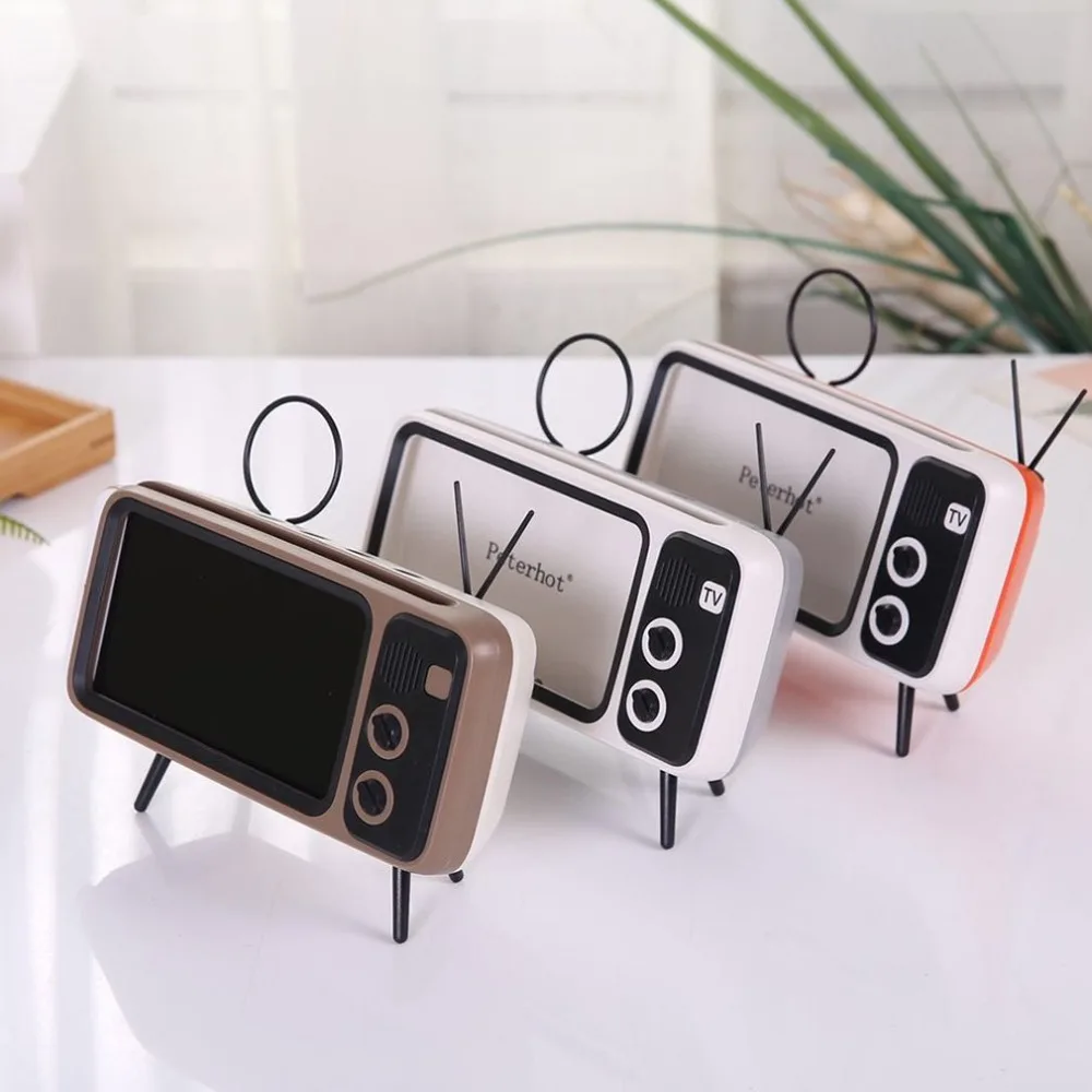 

Retro TV Shape Bluetooth Speaker Mini Multi-function Small Stereo 1200mAh Battery Bluetooth 2.0 USB Interface