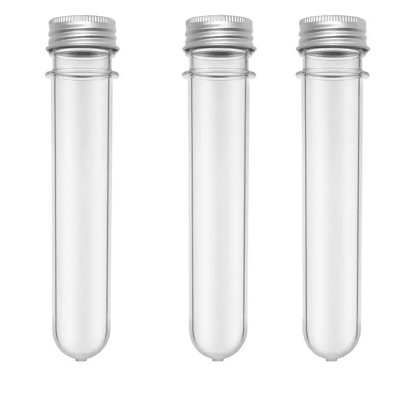 

Plastic Test Tubes Clear and Transparent Candy Storage Containers with Screw 40ml 10PCS