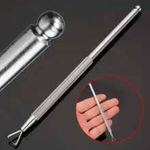 13,5 см Серебряный стержень для снятия лака из нержавеющей стали для ногтей УФ-гель для снятия лака треугольная палочка толкатель стержня