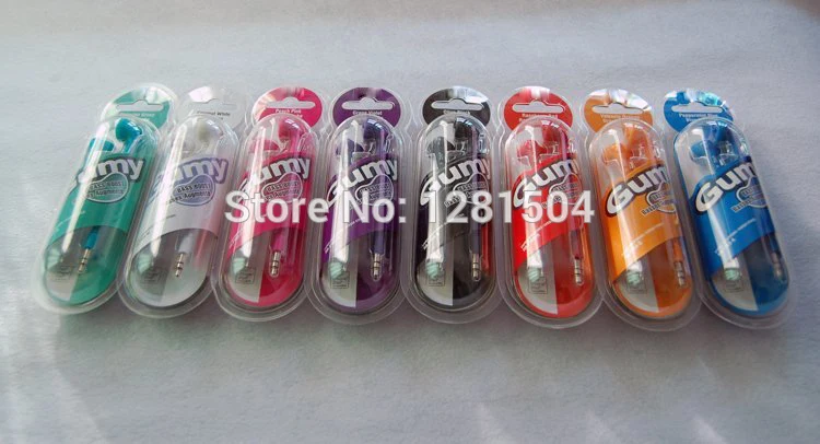 Excellent Colorful 3.5mm HA-F160 For iphone 6 5 Gummy In-Ear Earphone For MP3/MP4/PSP Mobile Phone 100pcs/lot Free Shipping 1