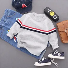 Свитера для мальчиков г. Новая модная весенне-осенняя одежда в полоску для мальчиков, повседневная одежда с круглым вырезом для маленьких мальчиков пуловеры, свитер для мальчиков