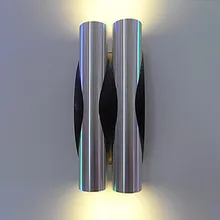 Современный светодиодный настенный светильник, светильник с 4 лампами для кровати, Домашний Светильник, настенные бра, короткое алюминиевое окисление