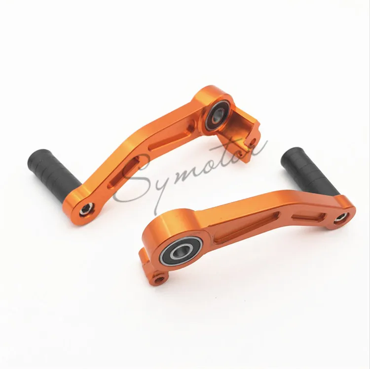 1 par naranja de la motocicleta CNC Alu de embrague de freno Gear Pedal palancas para KTM Duque 125, 200, 390, 2013-2015 moto freno pinza de freno