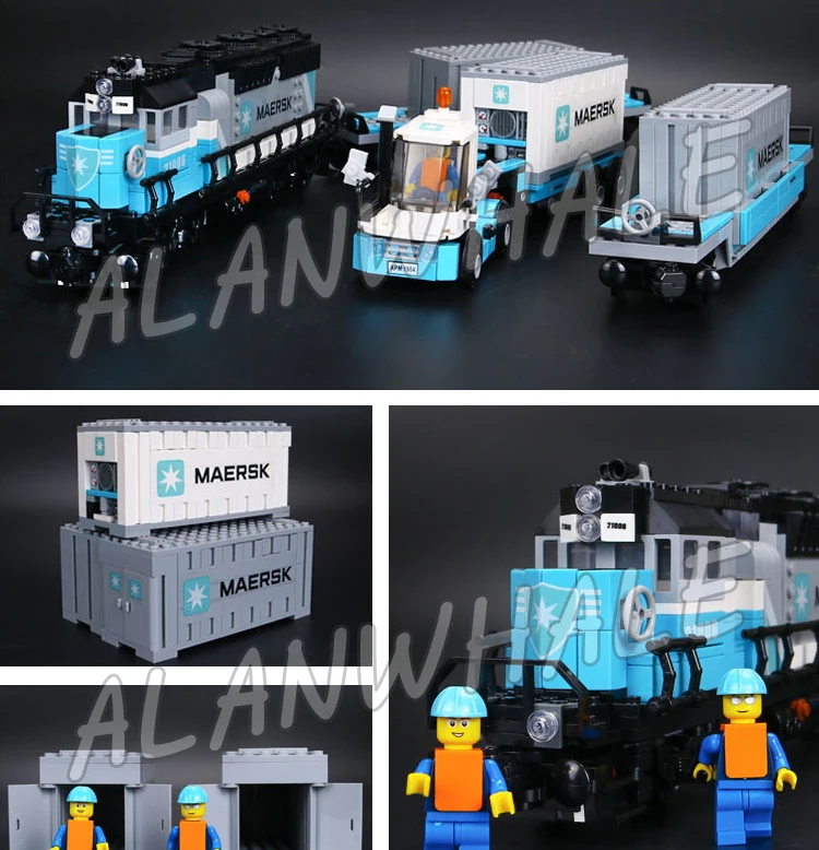 1234 шт. Creator Maersk поезда грузовой локомотив 21006 классические DIY фигурки строительные блоки игрушка совместима с Лаго