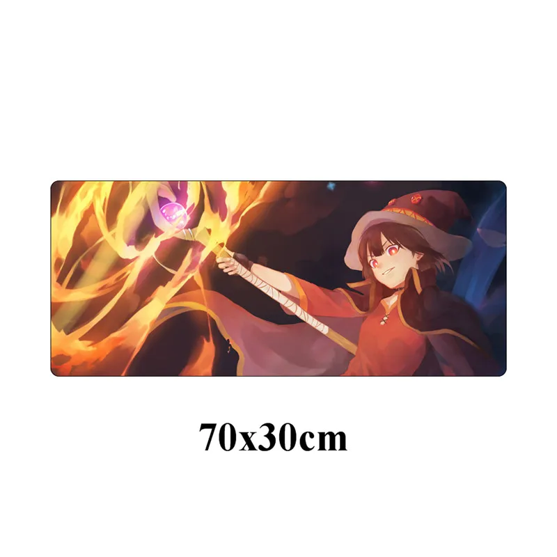 Большой 70x30 см японский аниме Konosuba коврик для мыши для ноутбука Настольный коврик для мыши Блокировка резиновая прокладка компьютерная скорость геймер игровой коврик для мыши - Цвет: NO.2