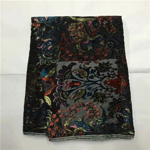 Африканская шелковая выгоревшая фланелевая бархатная ткань перспективная шелковая ткань для одежды шелковая бархатная ткань шелковая ткань LXE102118 - Цвет: same as picture5