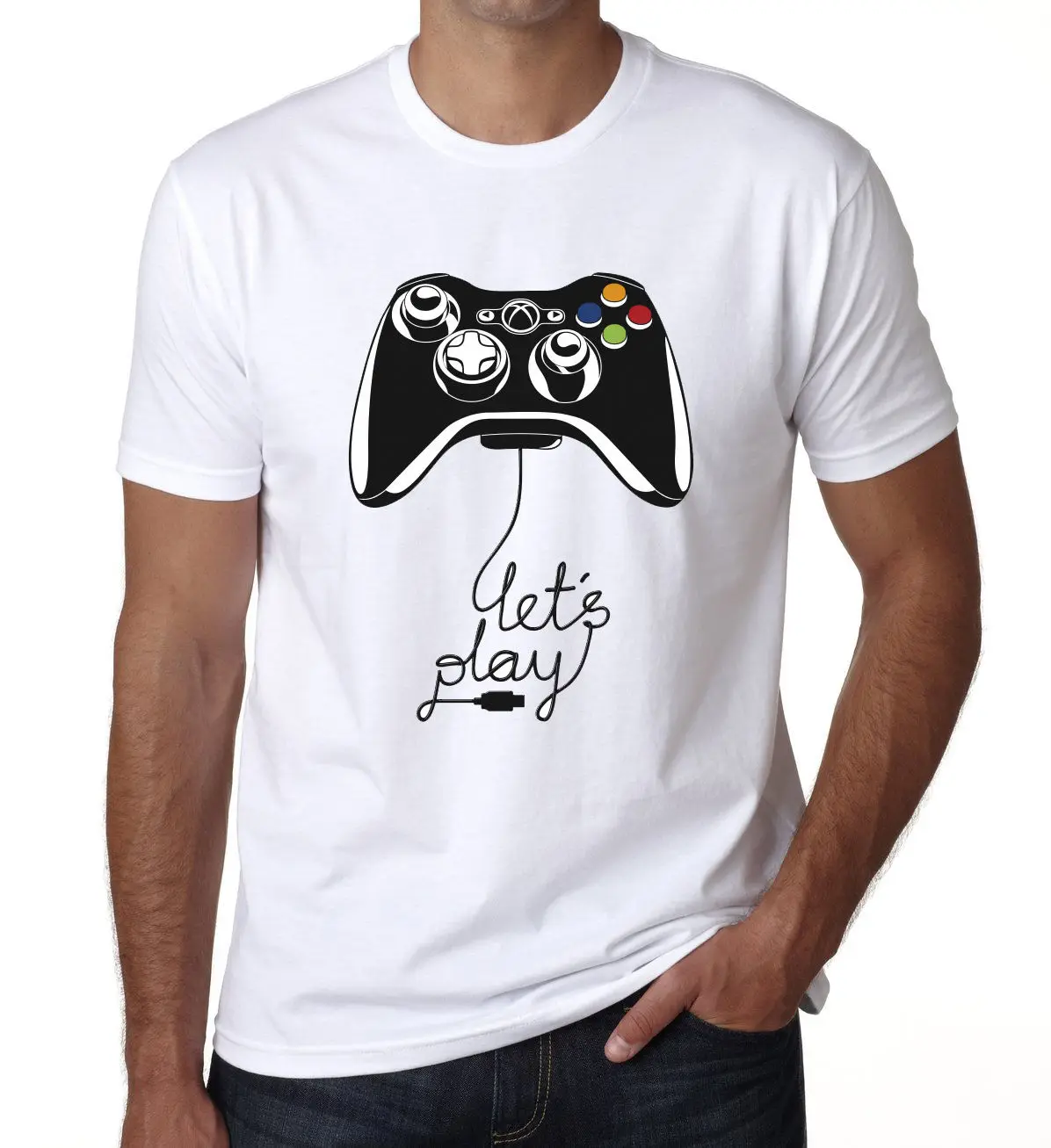 2017 Fashion Style Lets Play Mens Kids T shirt Video Games Xbox PS