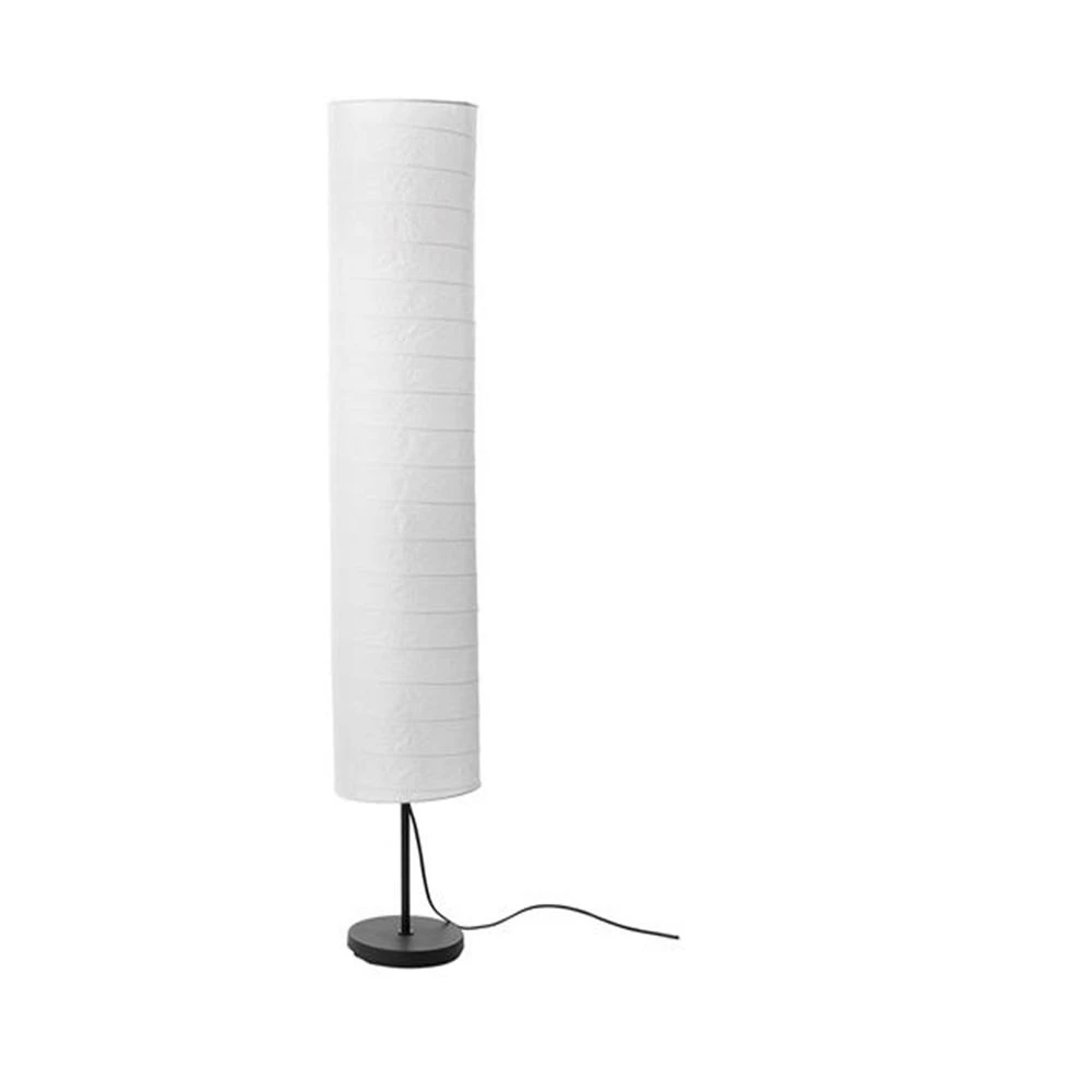 Cylinder Floor Lamp With Rice Paper Giving A Soft Glowing Light (2)