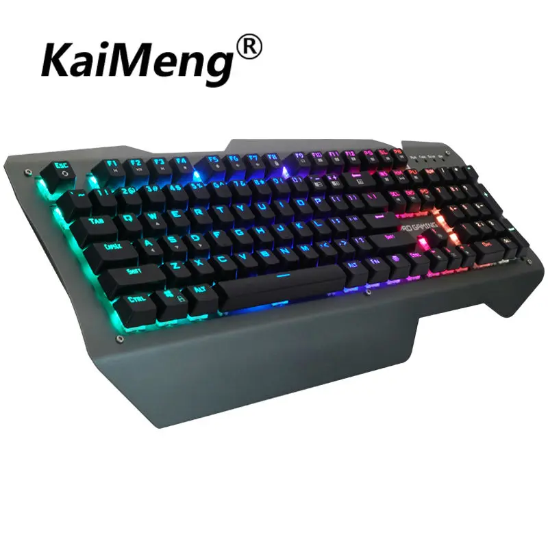 kaiMeng ka003 mechanical keyboard gaming mouse gamer keyboard 104key LED backlit mechanical keyboard professional Blue switch