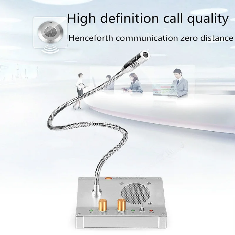 

2W Dual Way Window Counter Intercom Dual-way Counter Interphone System for Bank Office Store Station