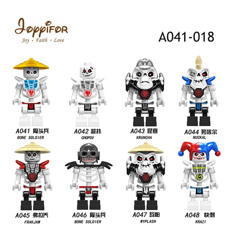 

Joyyifor LegoINGlys NinjaINGlys Action Figure Soldier Garmadon Weapon White Skeleton Army Building Blocks Gift Toys for Children