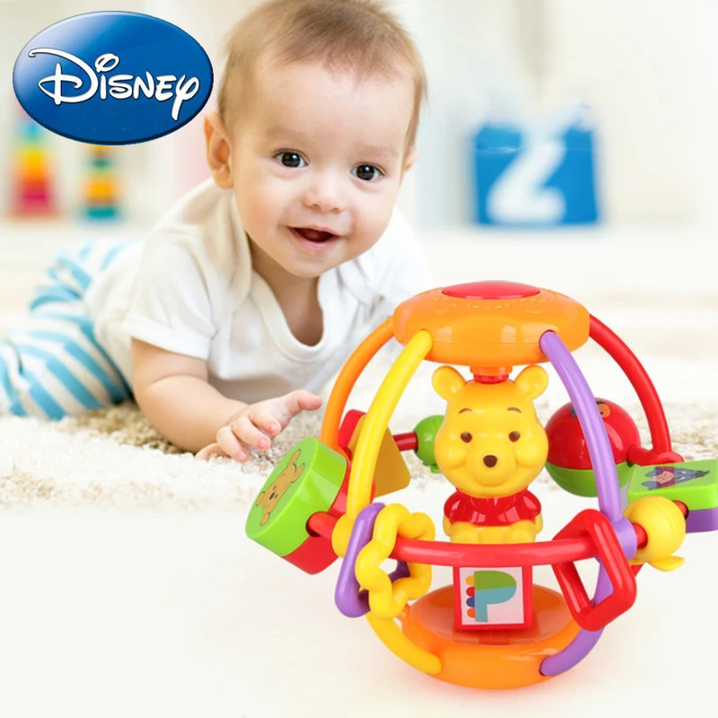 Disney Baby Rattles Handbell Cartoon Bear Toys Child Musical Building