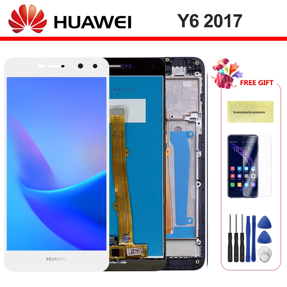 

For Huawei Y5 2017 lcd Display Touch Screen digitizer for huawei Y6 2017 MYA-L11 MYA-L41 LCD Digitizer Assembly Free shipping